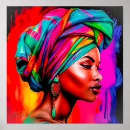 Póster Vibrante serie de belleza 1