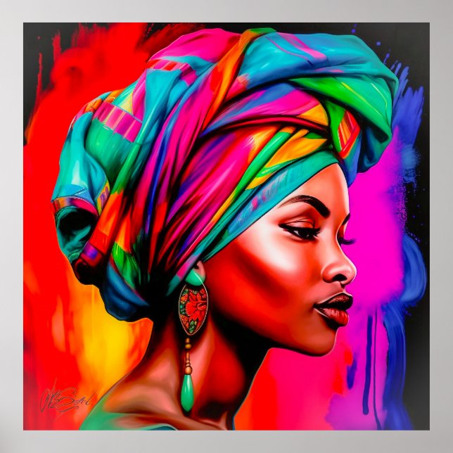 Póster Vibrante serie de belleza 1 (Frente)