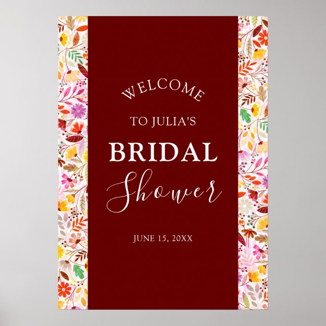 Póster Vibrante Tulip Summer Flowers Bridal Shower (Frente)