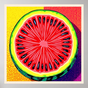 Póster Vibrante Watermelon Pop Art
