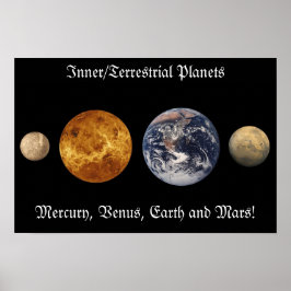 Póster Vibrantes Hues Inner Planets