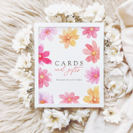 Póster Vibrantes tarjetas de verano y regalos Rótulo Baby