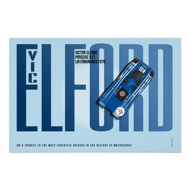 Póster Vic Elford P 917 Tribute (Anverso)