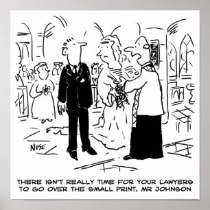 Póster Vicar, Boda del Servicio de la Iglesia, dice no a 