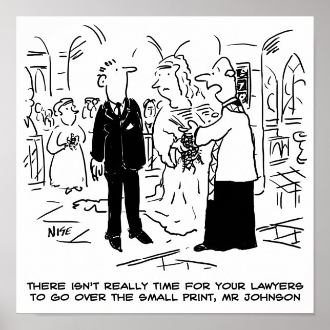 Póster Vicar, Boda del Servicio de la Iglesia, dice no a  (Frente)