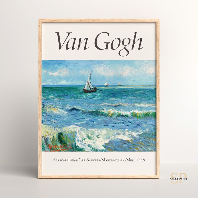 Póster Vicente van Gogh Seascape cerca de Les Saintes Mar (Subido por el creador)