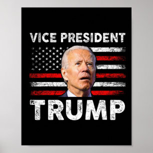 Póster Vicepresidente Trump Bandera de EE. UU. Biden Elec