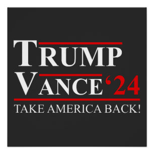 Póster Vicepresidente Trump Vance 2024 vicepresidente Tru