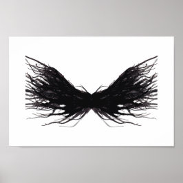 Póster Vices Abstract Black Wings Alcohol Ink Art