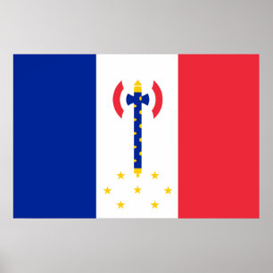 Póster Vichy, bandera de Francia