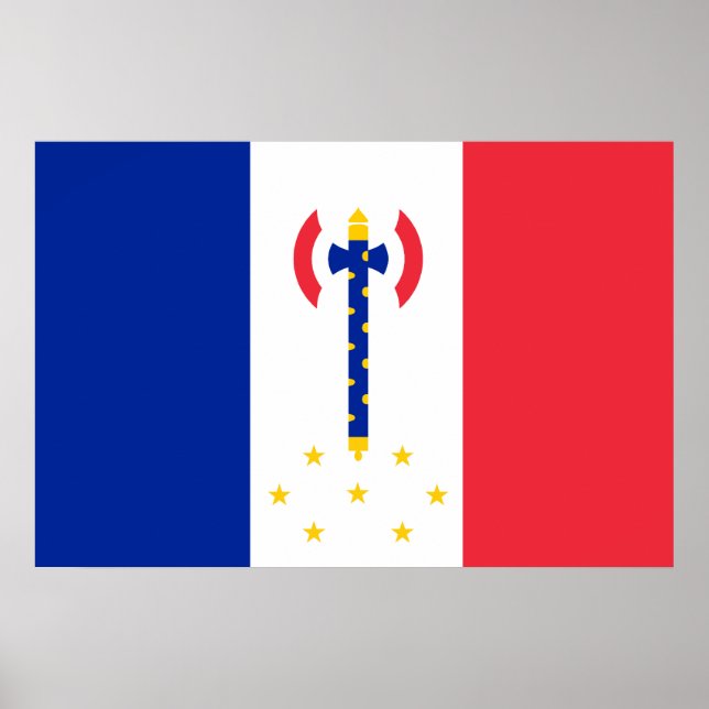 Póster Vichy, bandera de Francia (Frente)