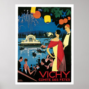 Póster Vichy France Vintage Travel