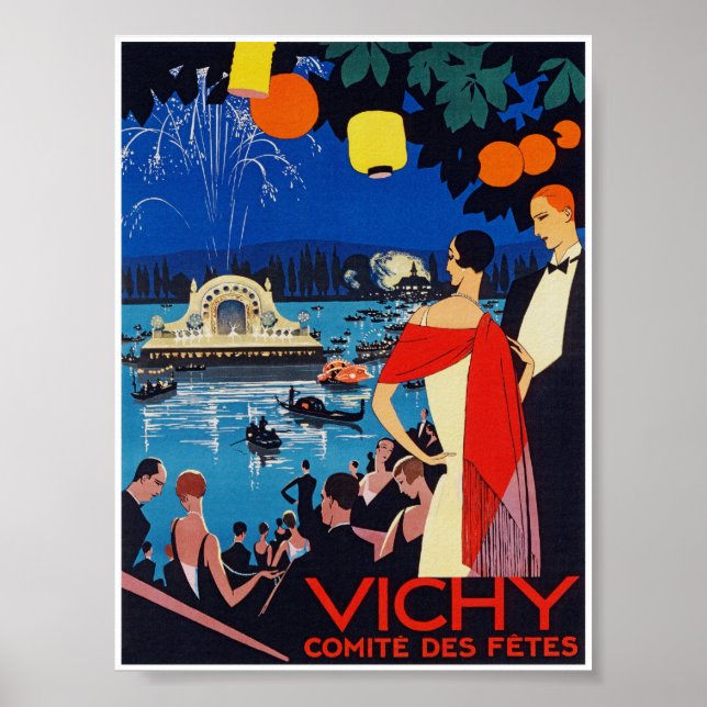 Póster Vichy France Vintage Travel Poster (Frente)