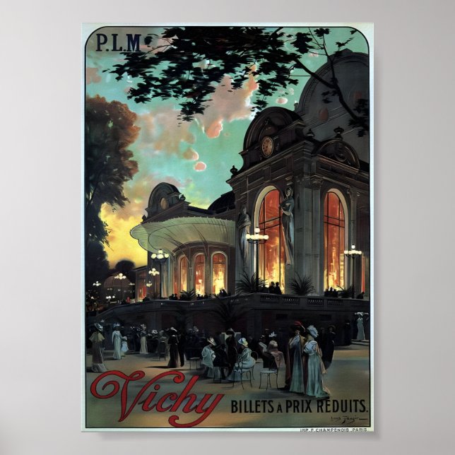 Póster Vichy, Francia - Ataca A Los Reduos Del Premio (Frente)