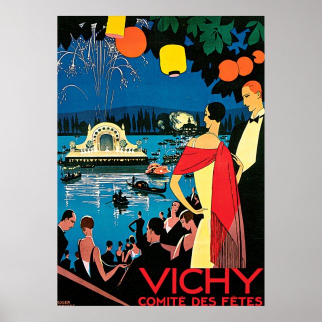 Póster Vichy - Francia - Viajes de época (Frente)