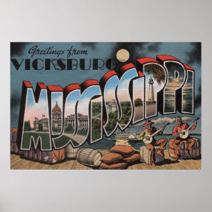 Póster Vicksburg, Mississippi - escenas grandes de la