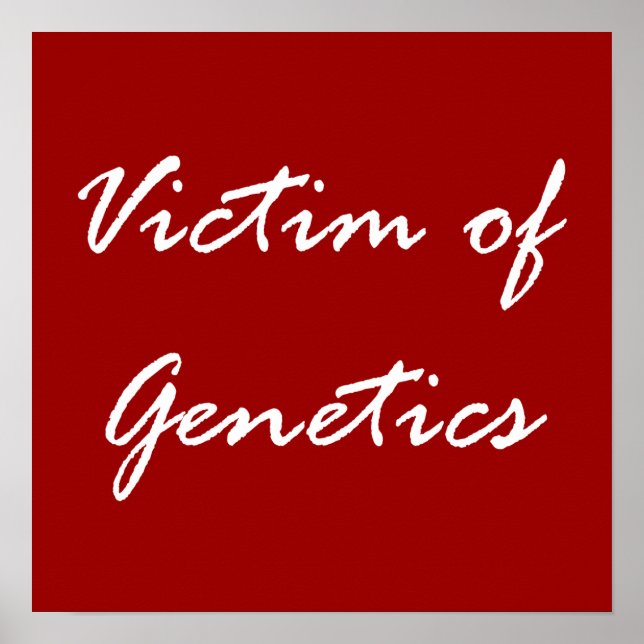 Póster Víctima de la genética (Frente)