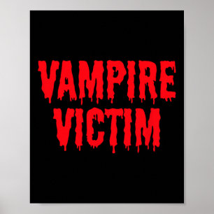 Póster Víctima de vampiros Disfraz perezoso de Halloween