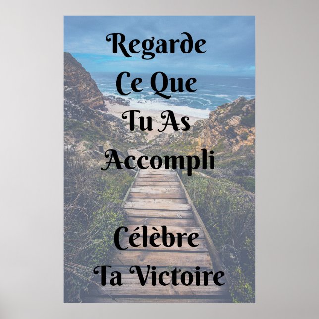 Póster "Victoire" Afiche Cita Positiva-Poster (Frente)