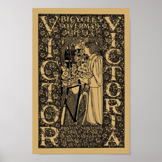 Póster Victor, anuncio de bicicleta Victoria (Frente)
