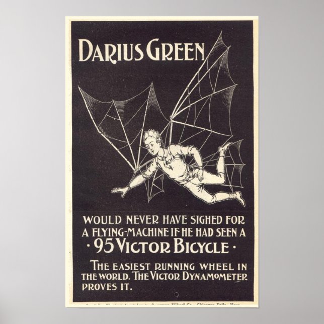 Póster Victor Bicycle Darius Green VIntage Ad (Frente)