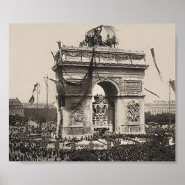Póster Victor Hugo - Arco de Triunfo - París 1885
