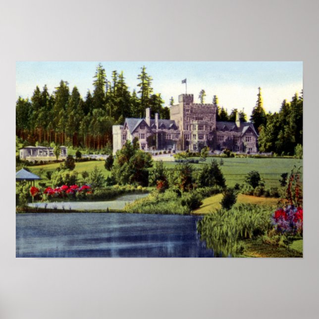 Póster Victoria British Columbia Canada Hatley Castle (Frente)