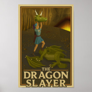 Póster Victoria de Dragon Slayer en OSRS (Old School Rune