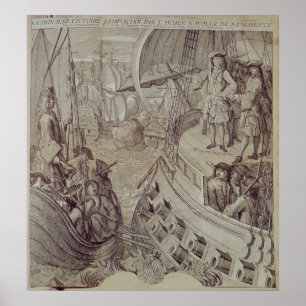 Póster Victoria de la marina de guerra de Louis XIV