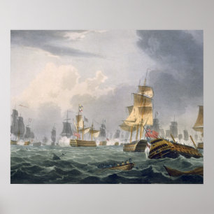 Póster Victoria de Lord Howe, 1 de junio de 1794, grabada