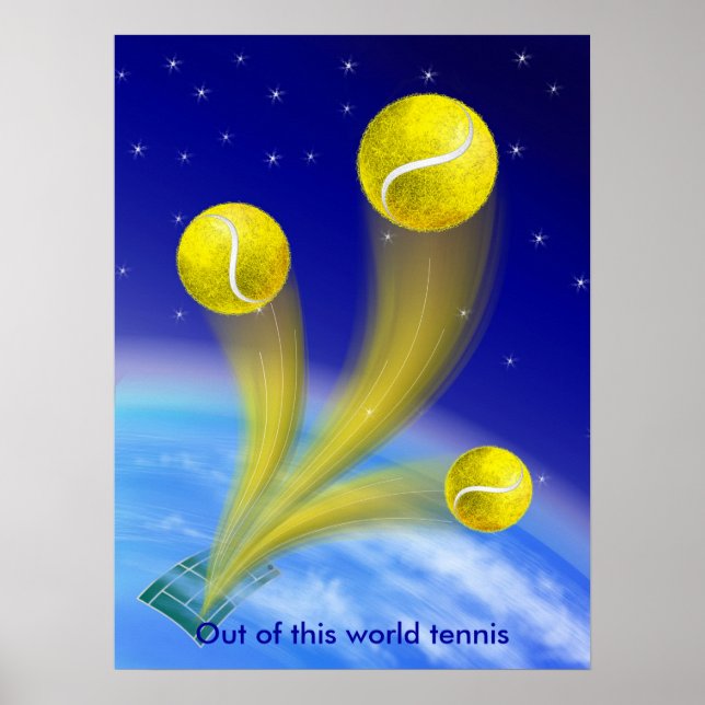 Póster Victoria de tenis, personalizada (Frente)