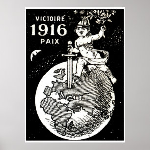 Póster Victoria del francés de WWI