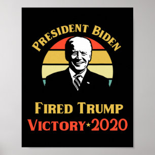 Póster Victoria del presidente Biden Trump estás despedid