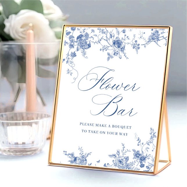Póster Victoria Dusty Blue French Garden Bridal Shower (Subido por el creador)