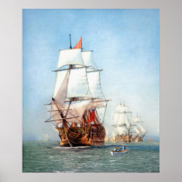 Póster Victoria en el buque de guerra