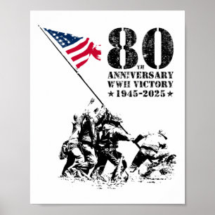 Póster Victoria en Wwii 80º aniversario 1945-2025 Veteran