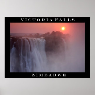 Póster Victoria Falls Sunrise Poster
