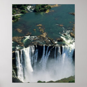 Póster Victoria Falls, Zambia to Zimbabwe border. The