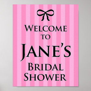 Póster Victoria Secret Theme Bridal Shower Signo de bienv