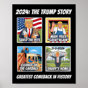 Póster Victoria Trump 2024 Mayor Regreso Inauguración
