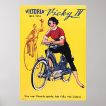 VICTORIA VICKY, anuncio de Poster de motocicletas