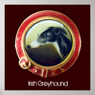 Póster VICTORIAN MINIATURE DOG PORTRAITS Irish Greyhound