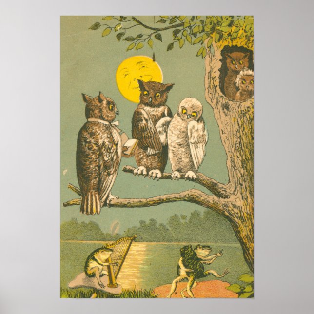 Póster Victorian Owl Wedding (Frente)