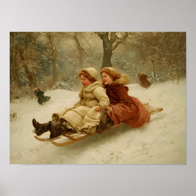 Póster Victorian Sledding (Frente)