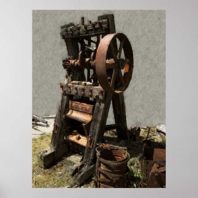 Póster VICTORIAN STAMP MILL por MINERÍA DE ORO (Frente)