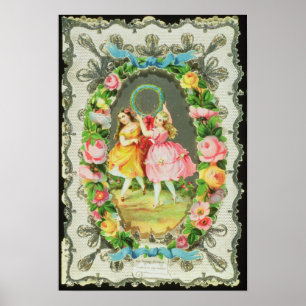 Póster Victorian Valentine Card