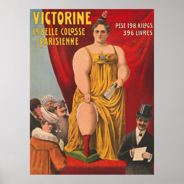 Póster Victorine, La bella mujer parisina grande (Frente)