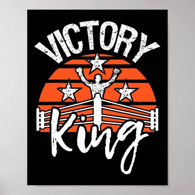 Póster Victory King - Amante del boxeo Gimnasio Boxeador  (Frente)
