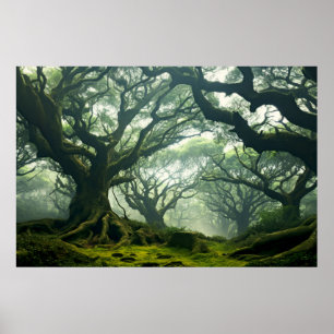 Póster Vida arbolada y naturaleza tranquila