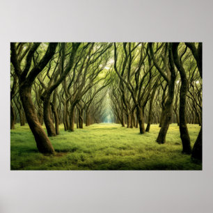 Póster Vida arbolada y naturaleza tranquila